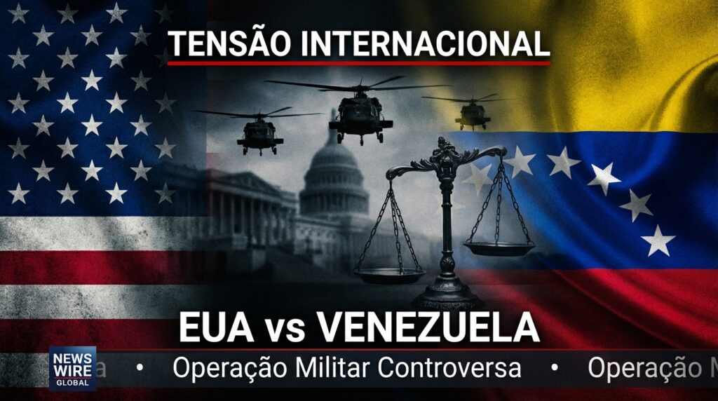 Tensão internacional entre EUA e Venezuela após operação militar de Trump para captura de Maduro - imagem ilustrativa mostrando conflito diplomático